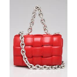 Bottega Veneta Bottega Veneta Nail Polish Woven Leather Maxi Weave Padded Cassette Chain Bag