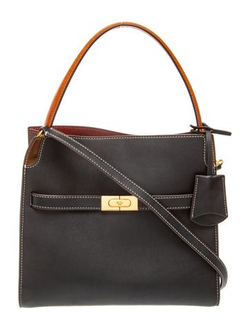 Tory Burch Leather Lee Radziwill Double Bag Small