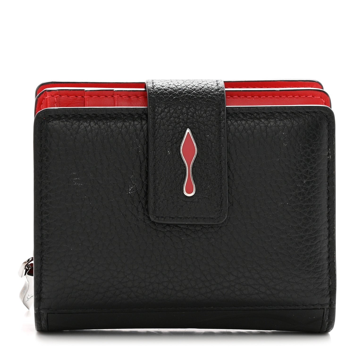 Christian Louboutin Calfskin Mini Paloma Wallet Black