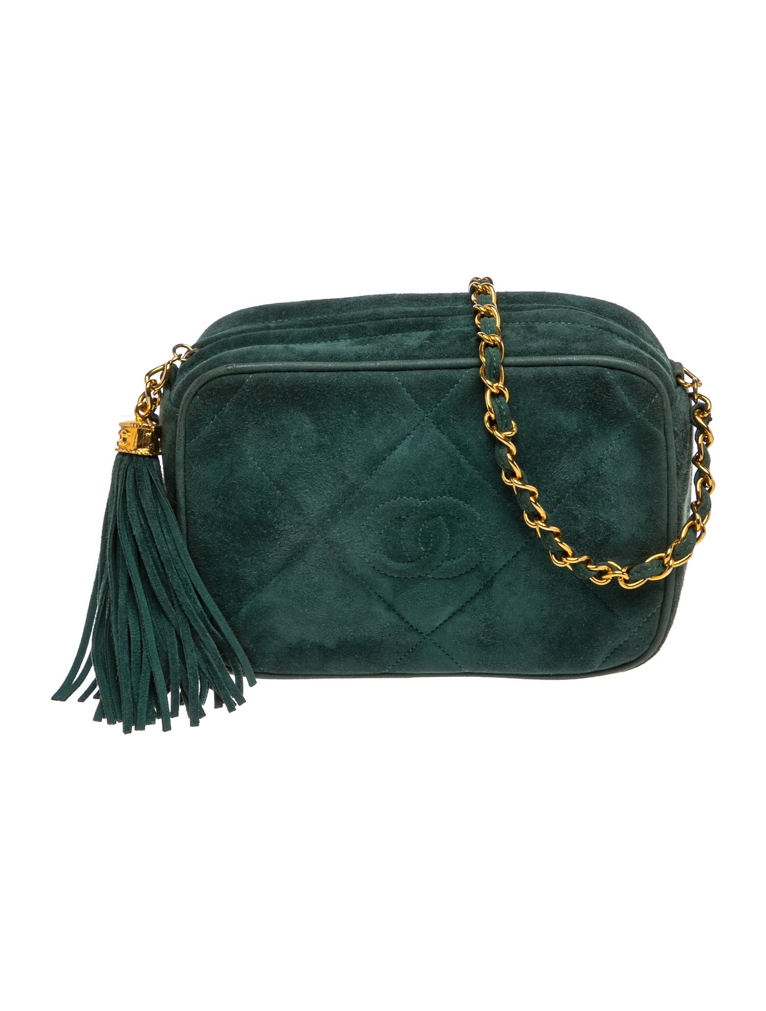 Chanel Suede CC Tassel Camera Bag