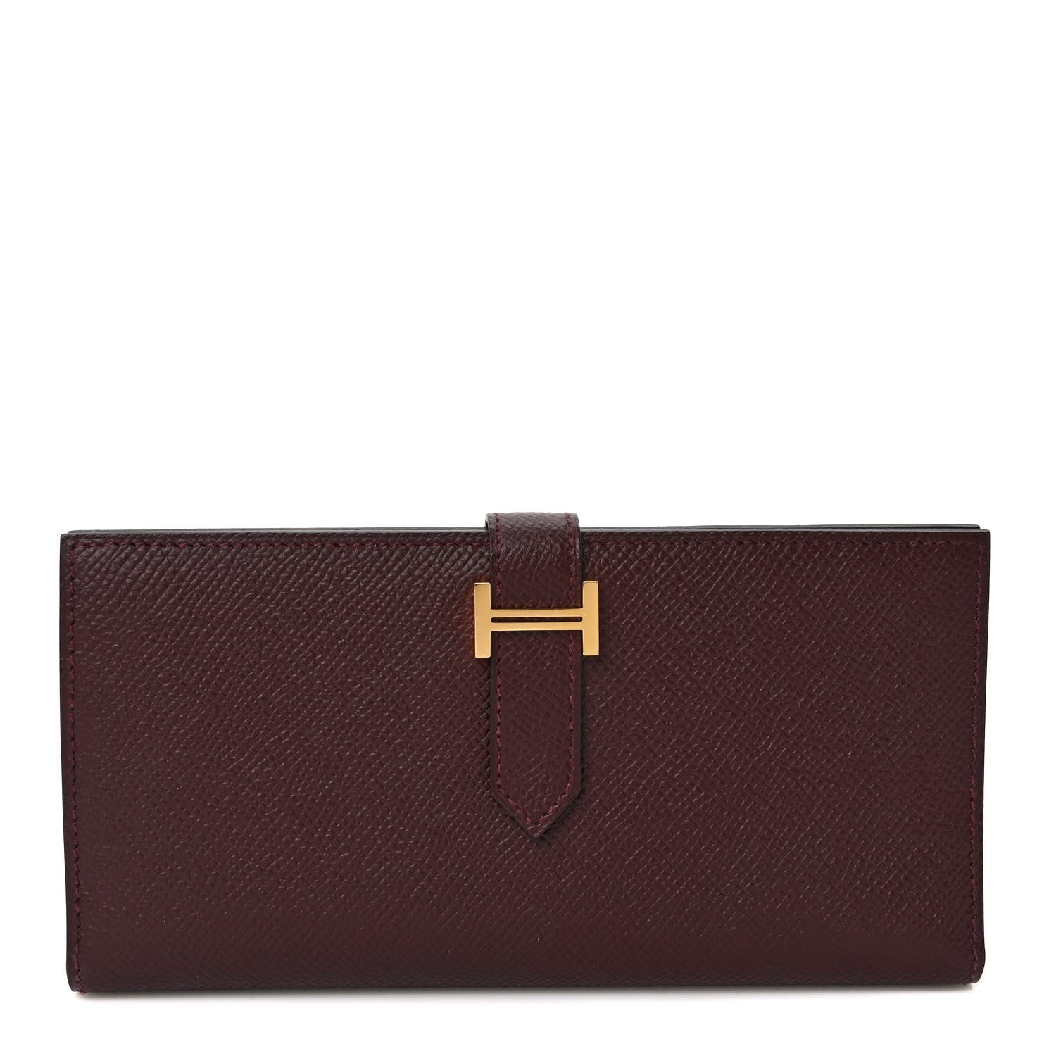 Hermes Epsom Bearn Gusset Wallet Bordeaux
