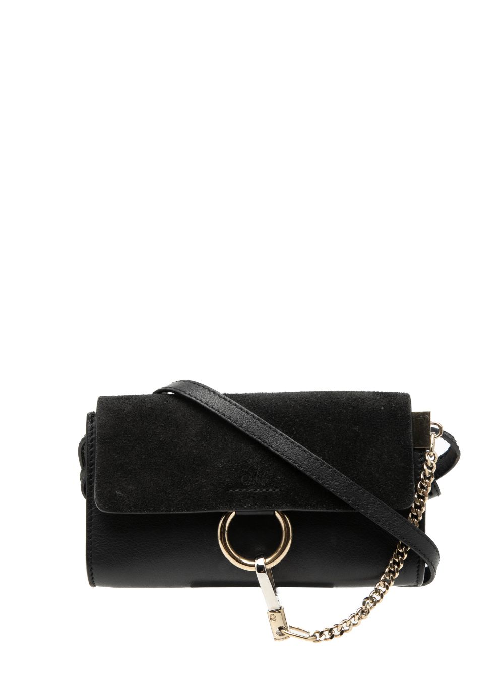 2019 Mini Calfskin and Suede Faye Chain crossbody bag