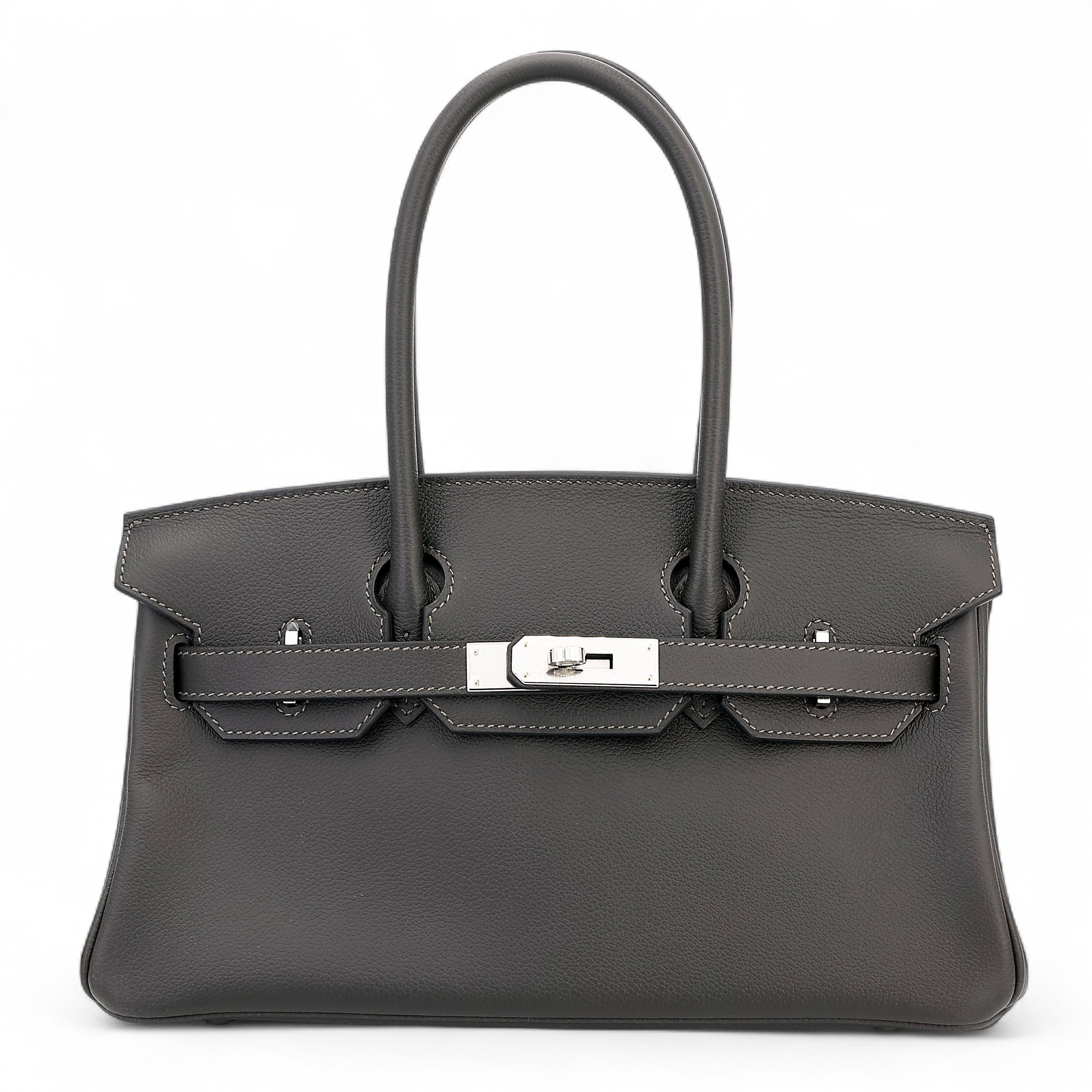 Hermes Brand New ( Rank N ) HERMÈS Birkin Shoulder Light 29 Vert Bronze (60) Evercolor Palladium hardware K (2025)