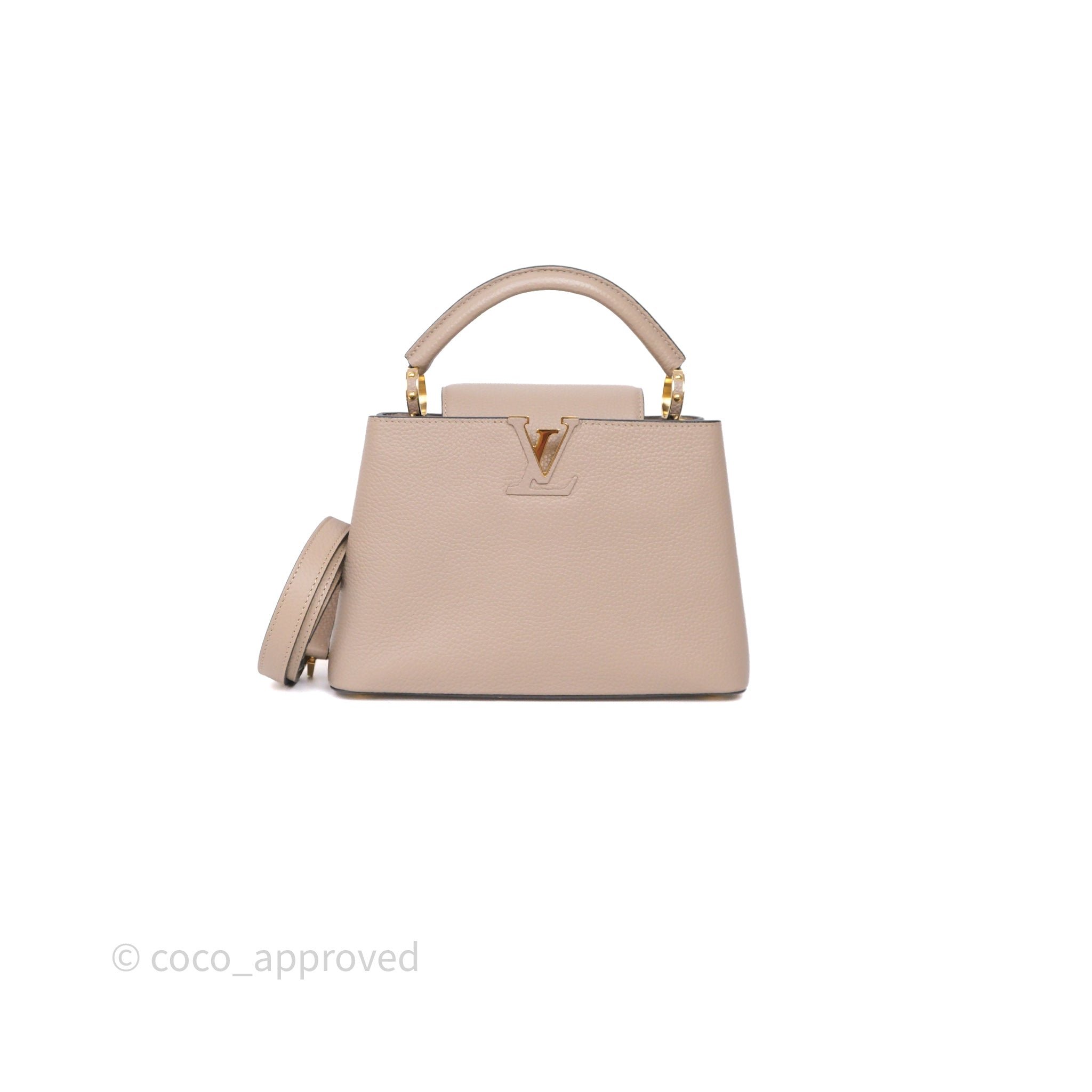 Louis Vuitton Taurillon Capucines BB Galet