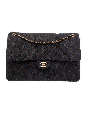 2026 Denim XXL Travel Flap Bag