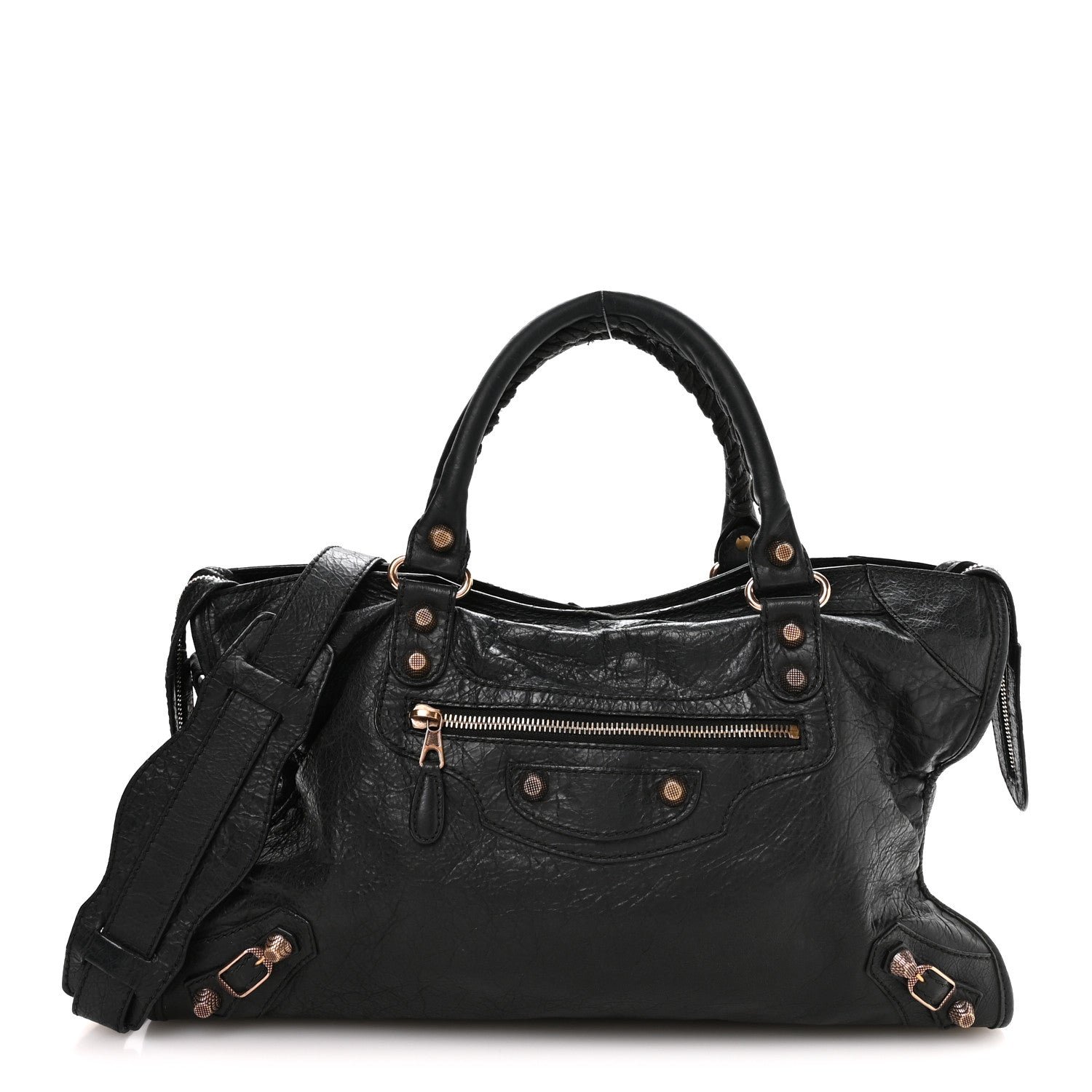 Agneau Giant 12 Rose Gold Hardware City Black
