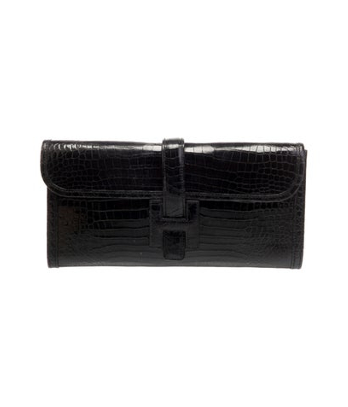 Hermes Shiny Crocodile Porosus Jige Elan 29