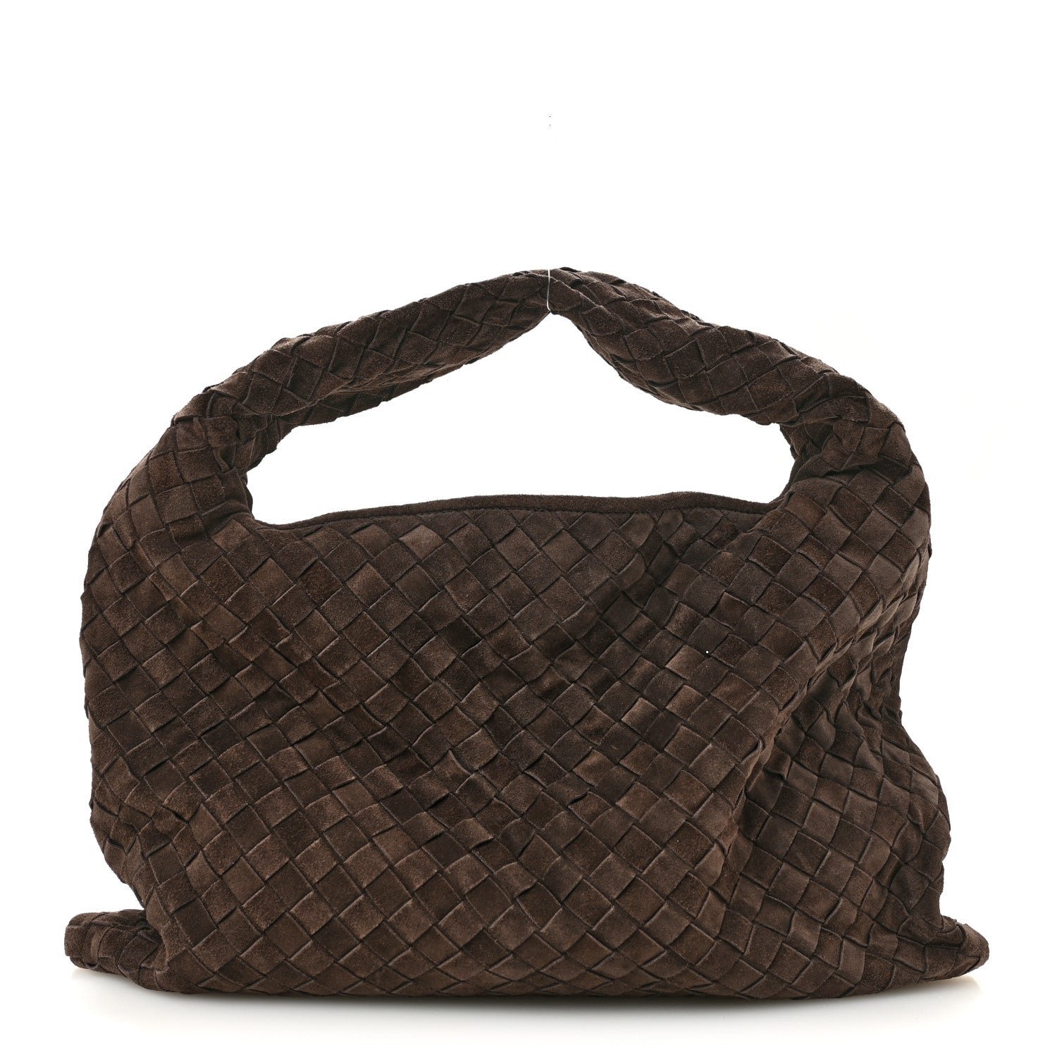 Bottega Veneta Suede Intrecciato Small Hop Fondant