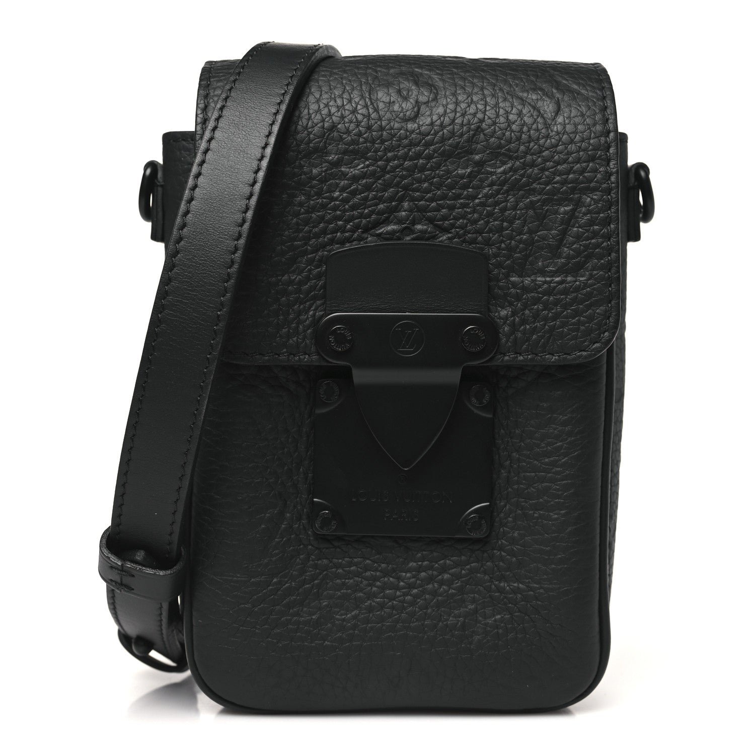 Louis Vuitton Taurillon Monogram S Lock Wearable Wallet Black