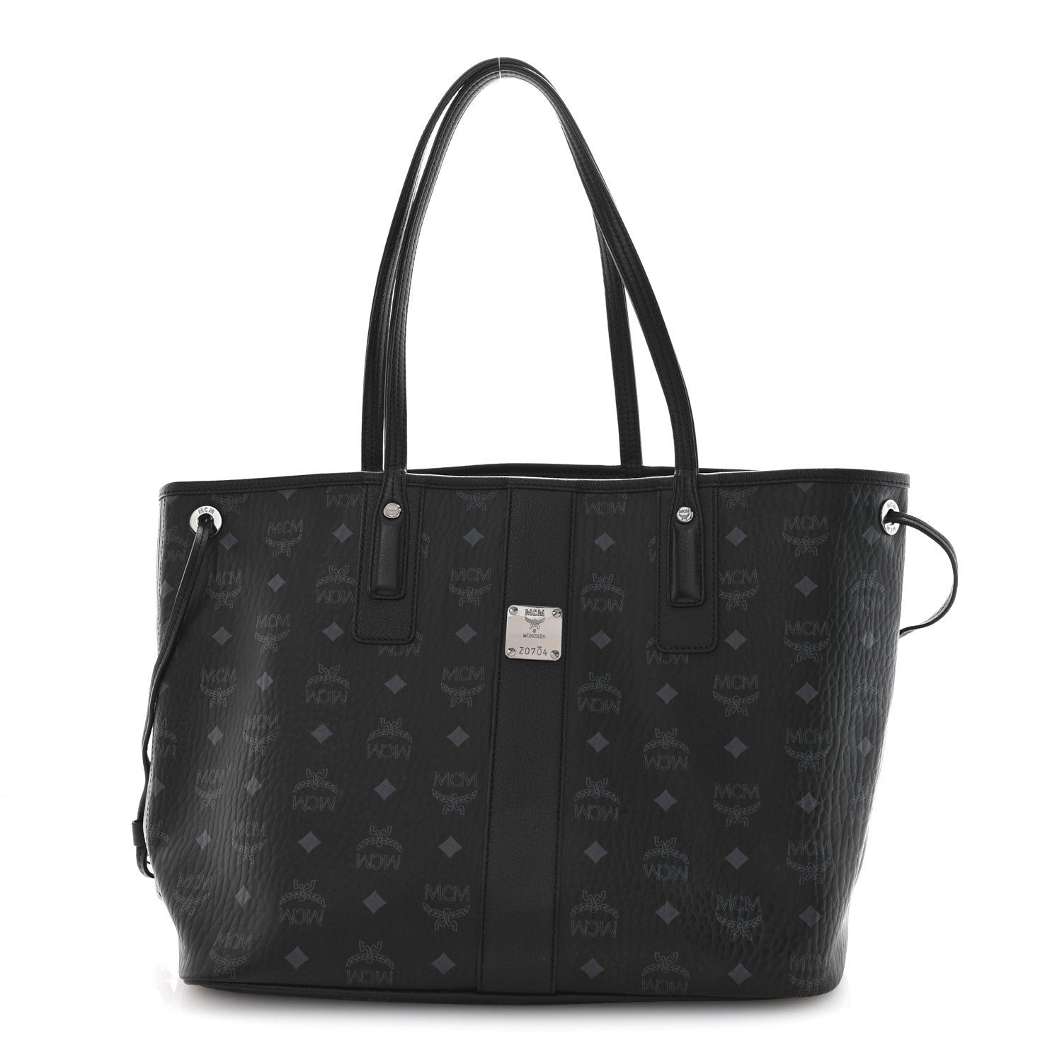 MCM MCM Visetos Medium Liz Reversible Shopper Tote Black