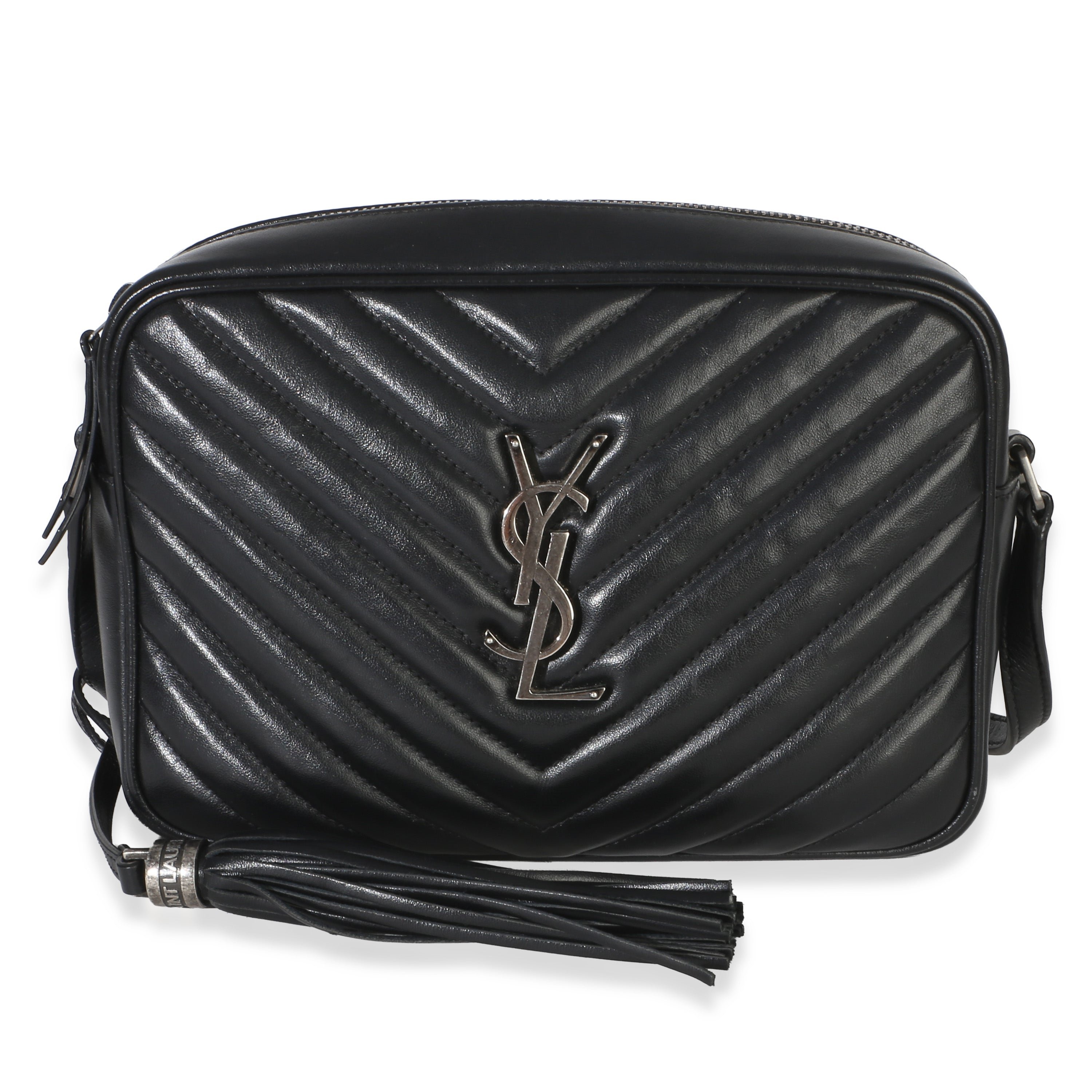 Black Matelasse Calfskin Lou Camera Bag