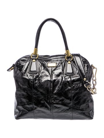 Patent Leather Top Handle Bag