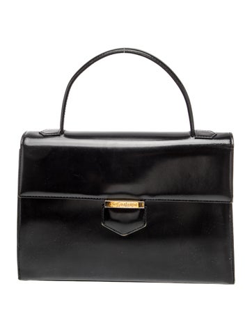 Patent Leather Top Handle Bag