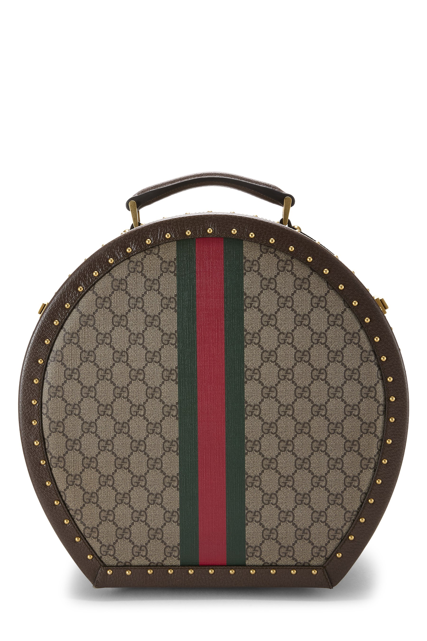 Brown GG Supreme Canvas Savoy Hat Box