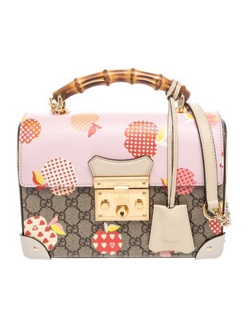 GG Supreme Les Pommes Mini GG Supreme Padlock Bag Small