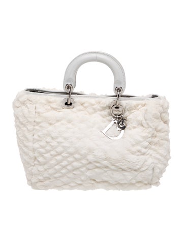 Dior Shearling Top Handle Bag