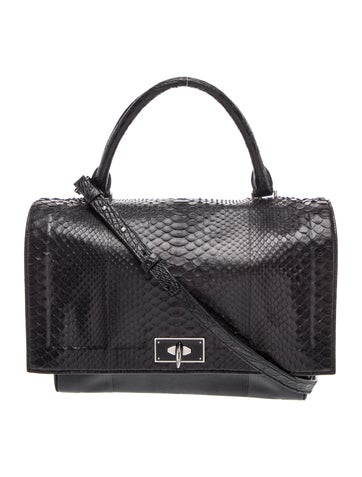 Snakeskin Top Handle Bag
