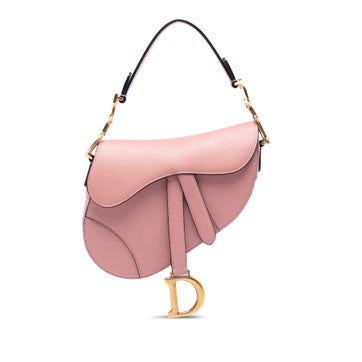 Calf Leather Mini Grained Calfskin Saddle Bag