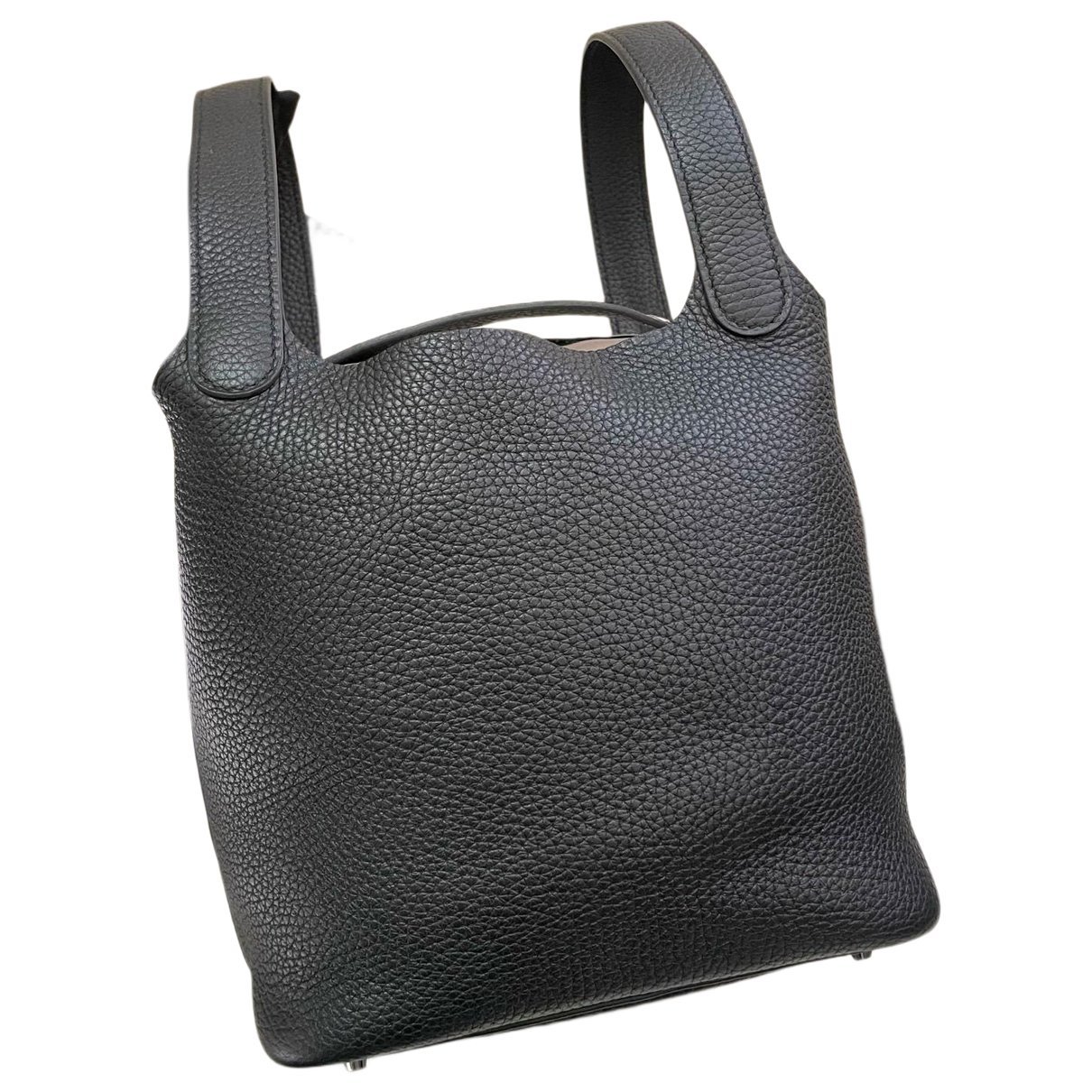 Picotin leather tote