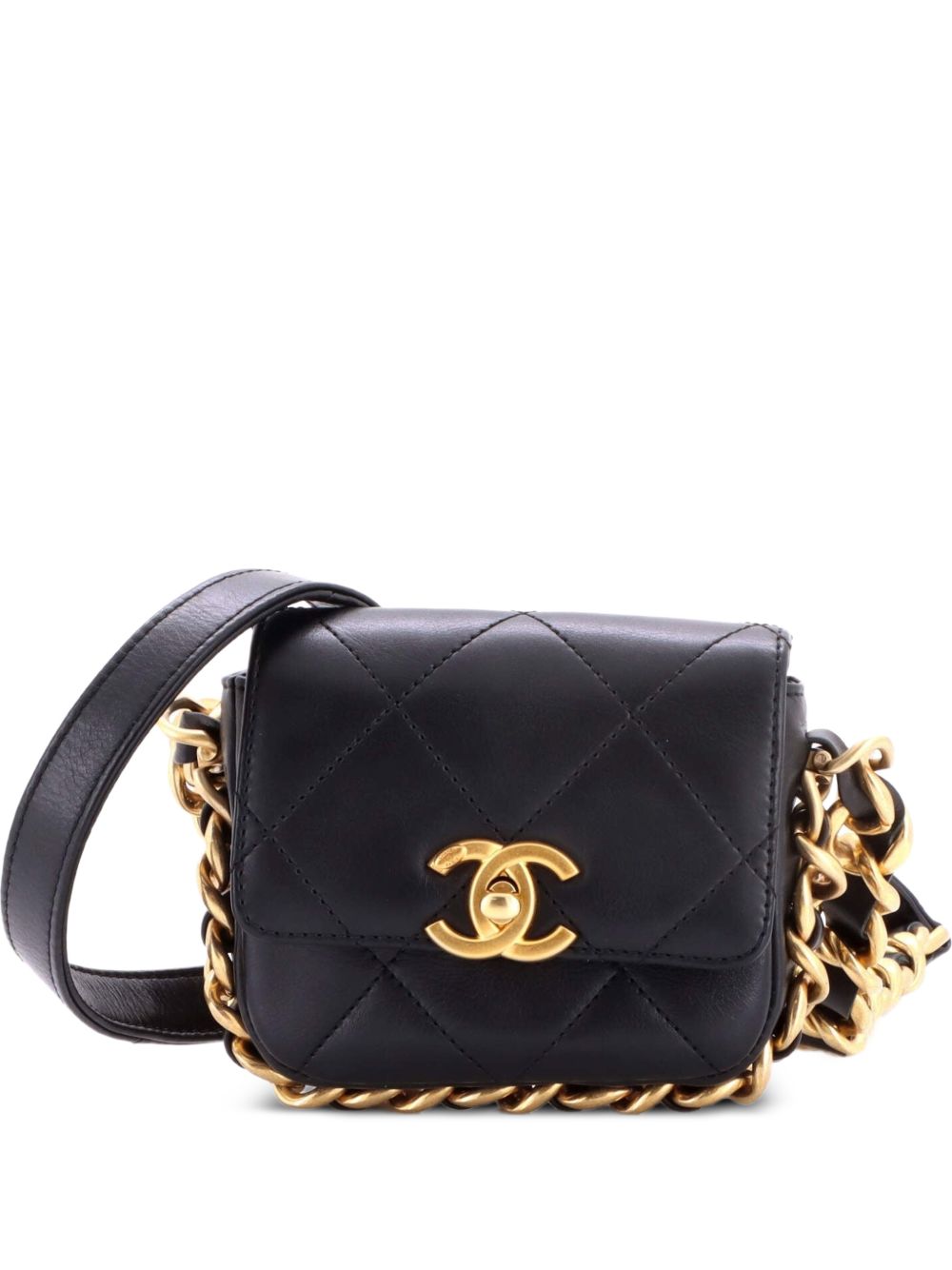 Framing Chain Flap Bag Quilted Calfskin Mini crossbody bag