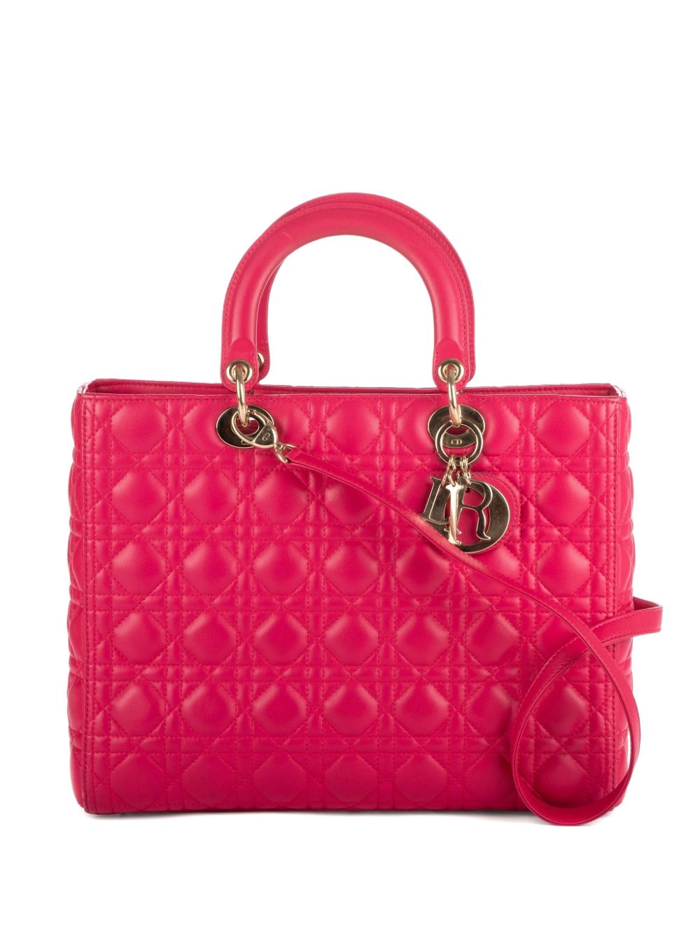 Cannage Lady Dior two-way handbag