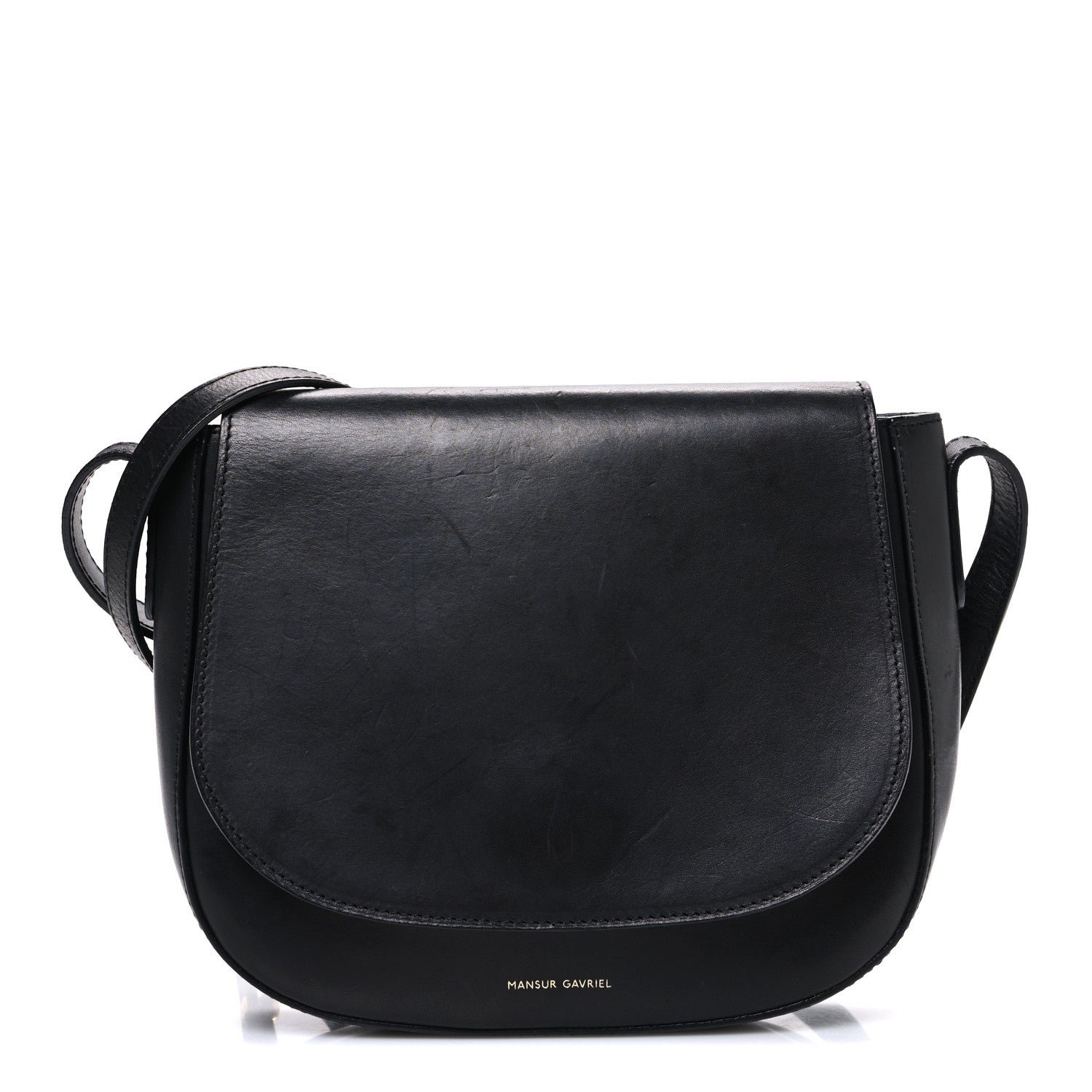 Mansur Gavriel Mansur Gavriel Calfskin Flap Crossbody Bag Black