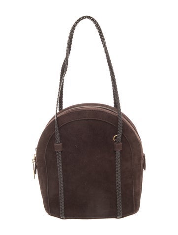 Suede Top Handle Bag