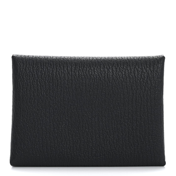 Hermes Chevre Mysore Verso Calvi Duo Card Case Ardoise Bleu Hydra
