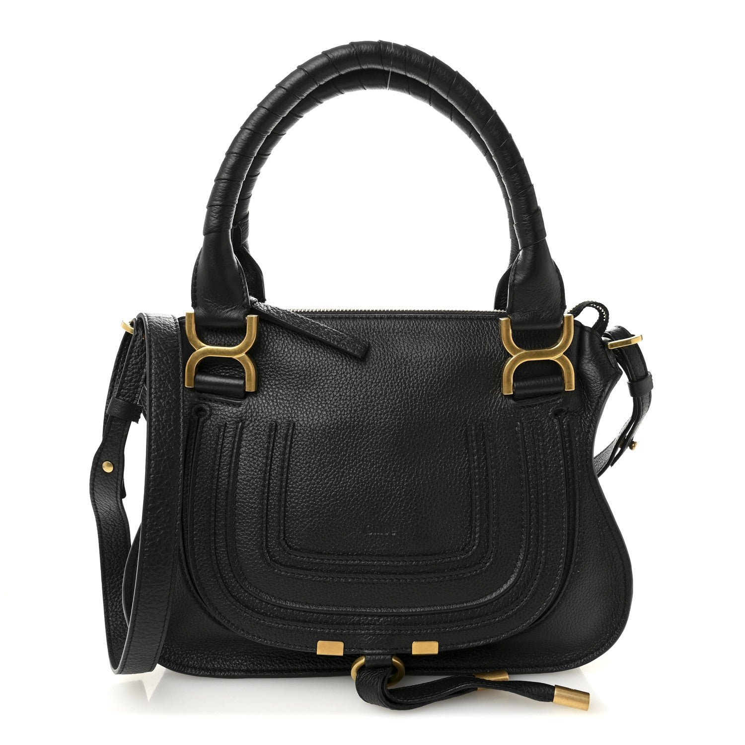 Chloe Calfskin Small Marcie Satchel Black