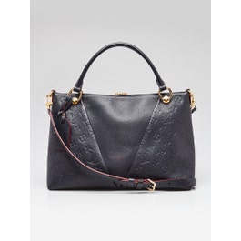Louis Vuitton Marine Rouge Monogram Empreinte Leather MM V Tote Bag
