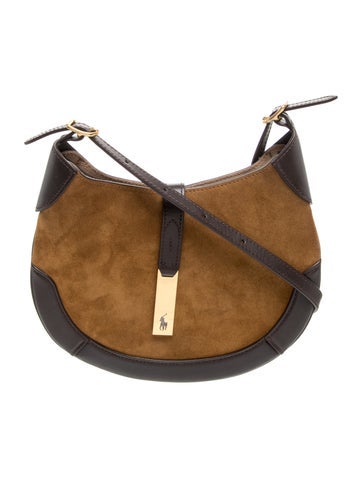 Suede Polo ID Shoulder Bag Small w/ Tags