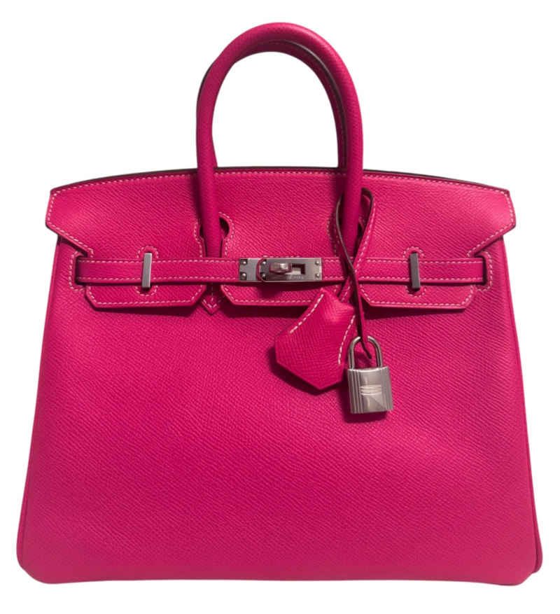 Hermes Rose Tyrien Epsom Birkin 25 Palladium Hardware, 2013