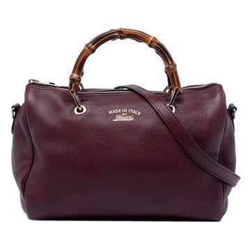 Calf Leather Medium Calfskin Bamboo Shopper Boston Bag