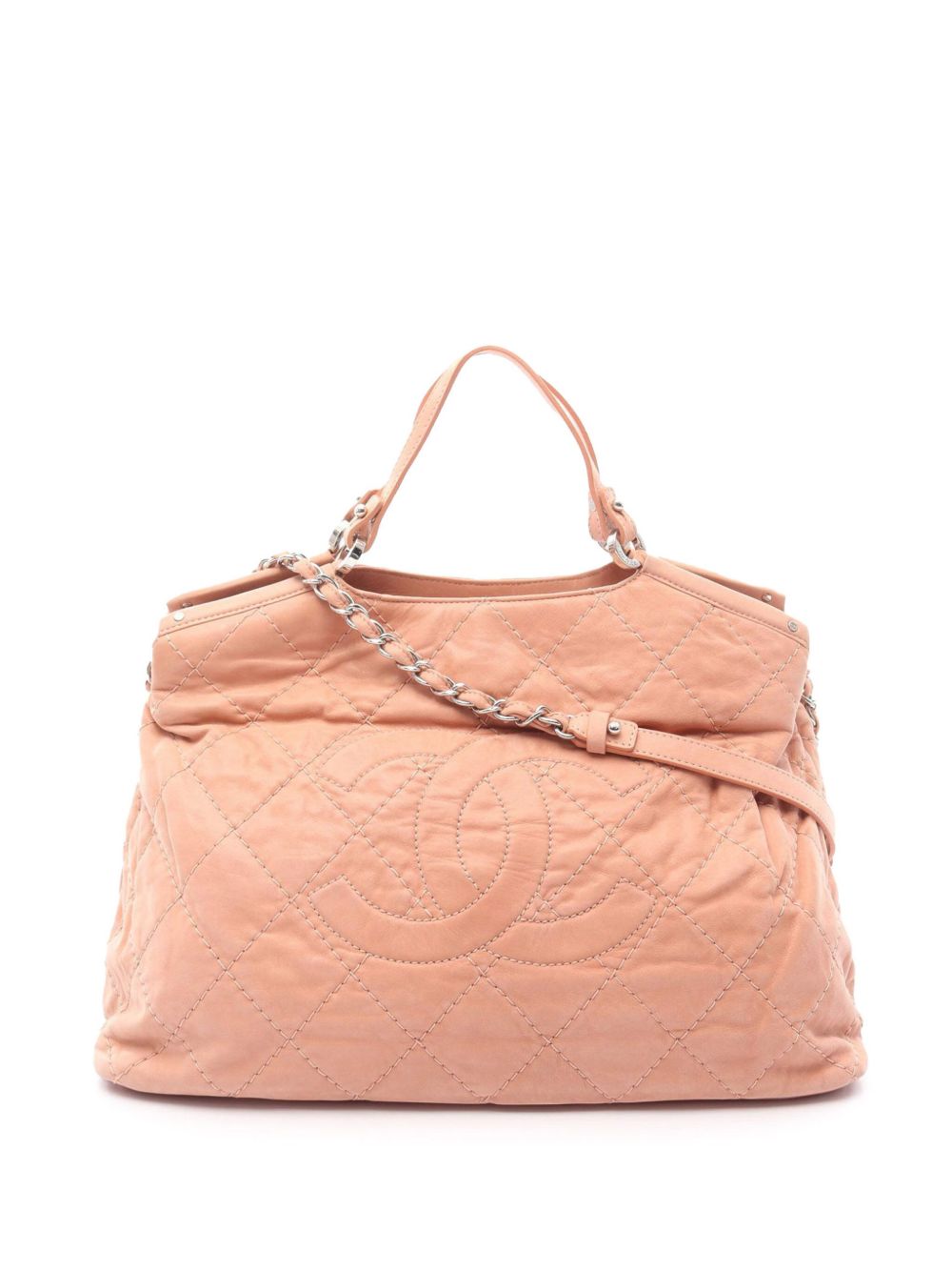 2012 Large CC Quilted Suede Sea Hit Tote satchel
