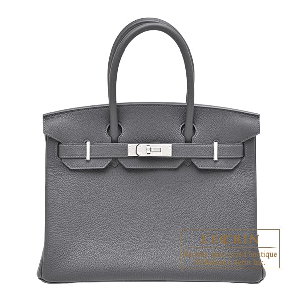 Hermes Birkin bag 30 Ardoise Togo leather Silver hardware