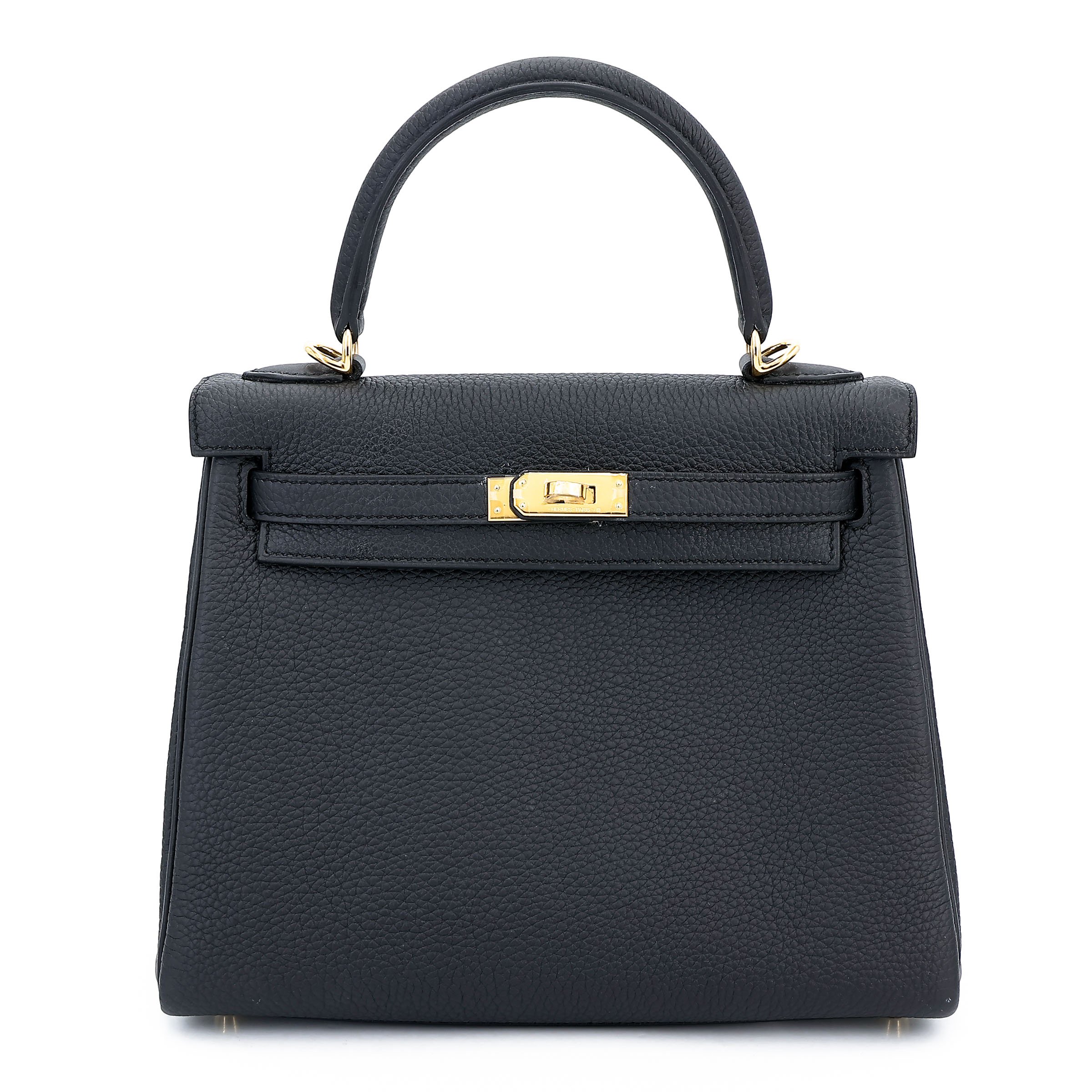 Brand New ( Rank N ) HERMÈS Kelly 25 Noir (89) Togo Gold hardware K (2025)