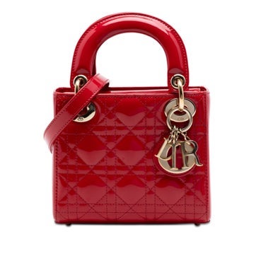 Patent Leather Mini Patent Cannage Lady Dior