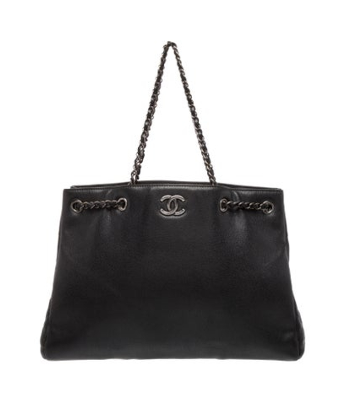 Chanel Large Woven Chain Shopping Tote