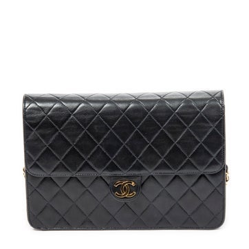 Leather Vintage Push Lock Straight Flap