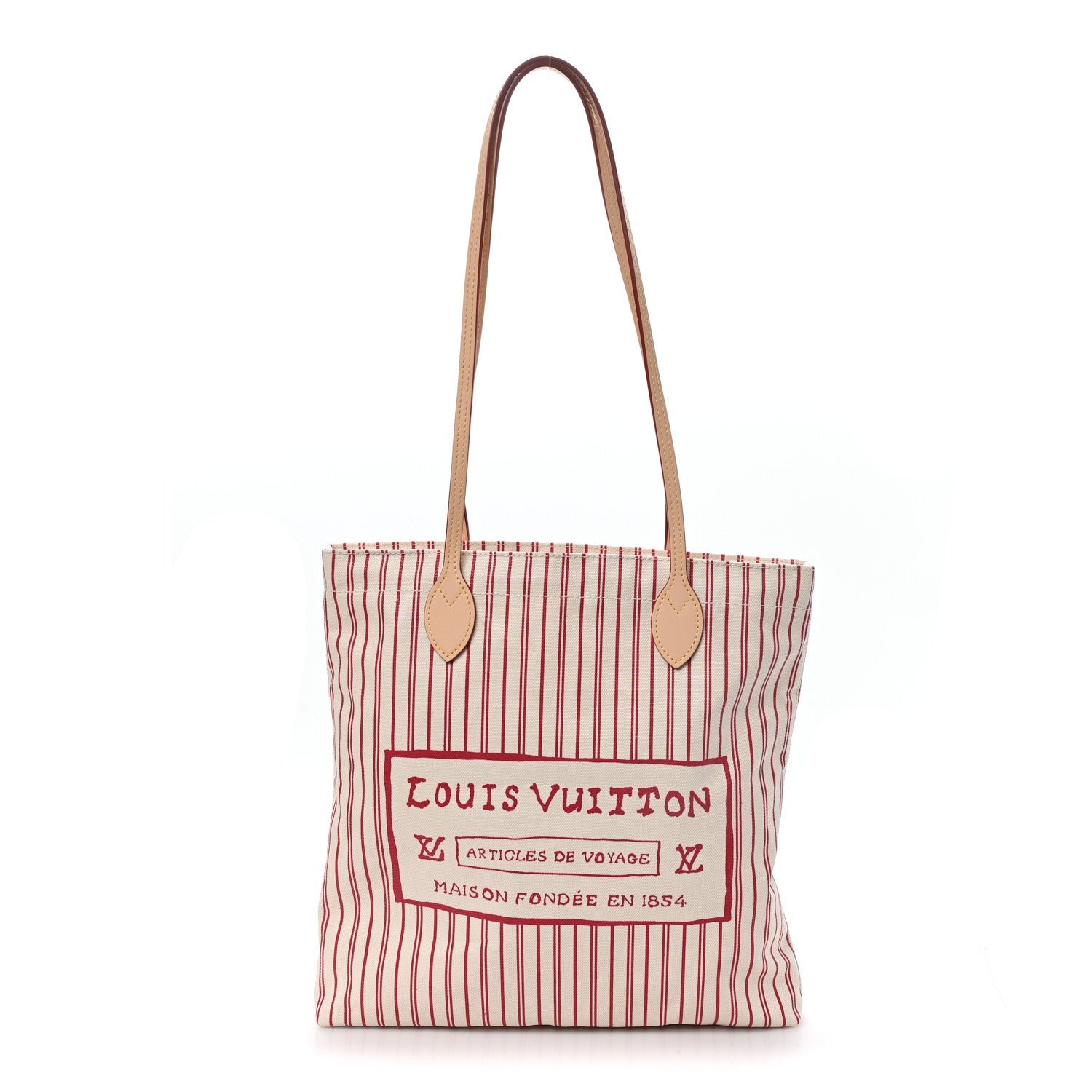 Louis Vuitton Cotton Canvas Grace Coddington Carry It Beige Plum