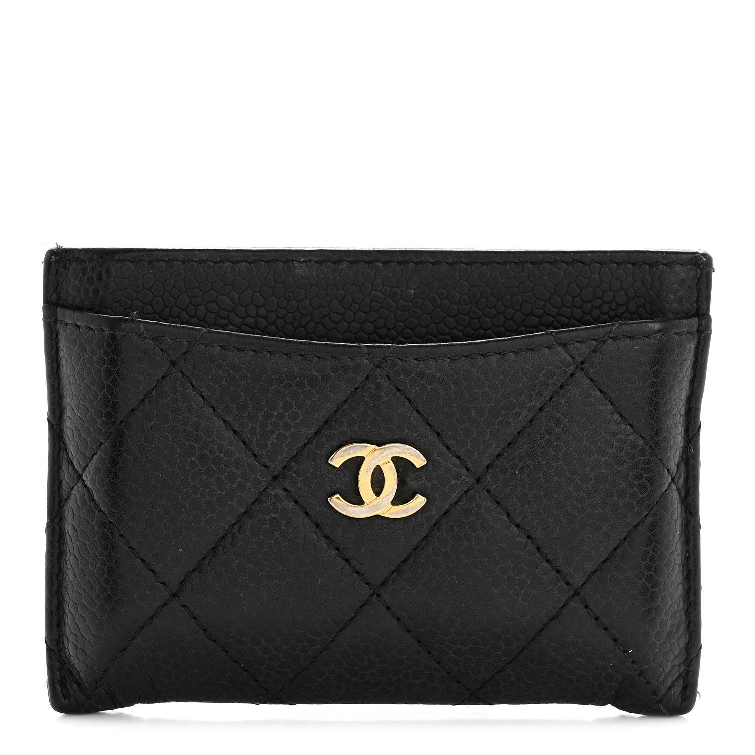 Chanel Caviar Quilted Card Holder Black