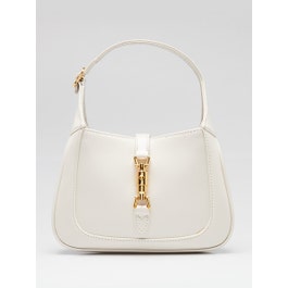 Gucci White Smooth Leather Jackie 1961 Mini Shoulder Bag