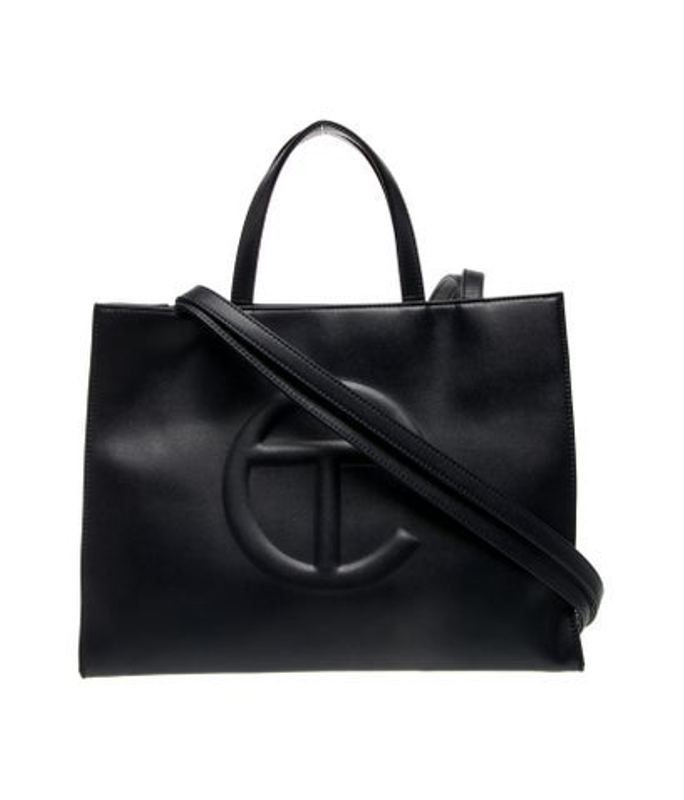 Telfar Vegan Leather Medium Navy Shopping Bag Medium