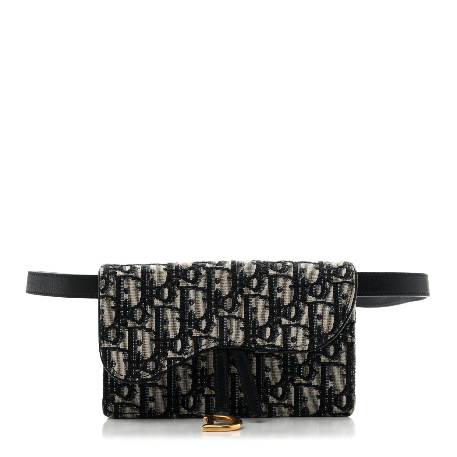 Christian Dior Oblique Saddle Belt Bag Blue