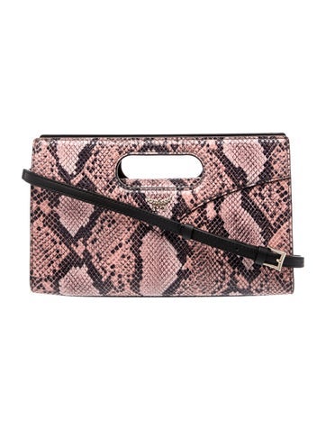 Embossed Leather Top Handle Bag