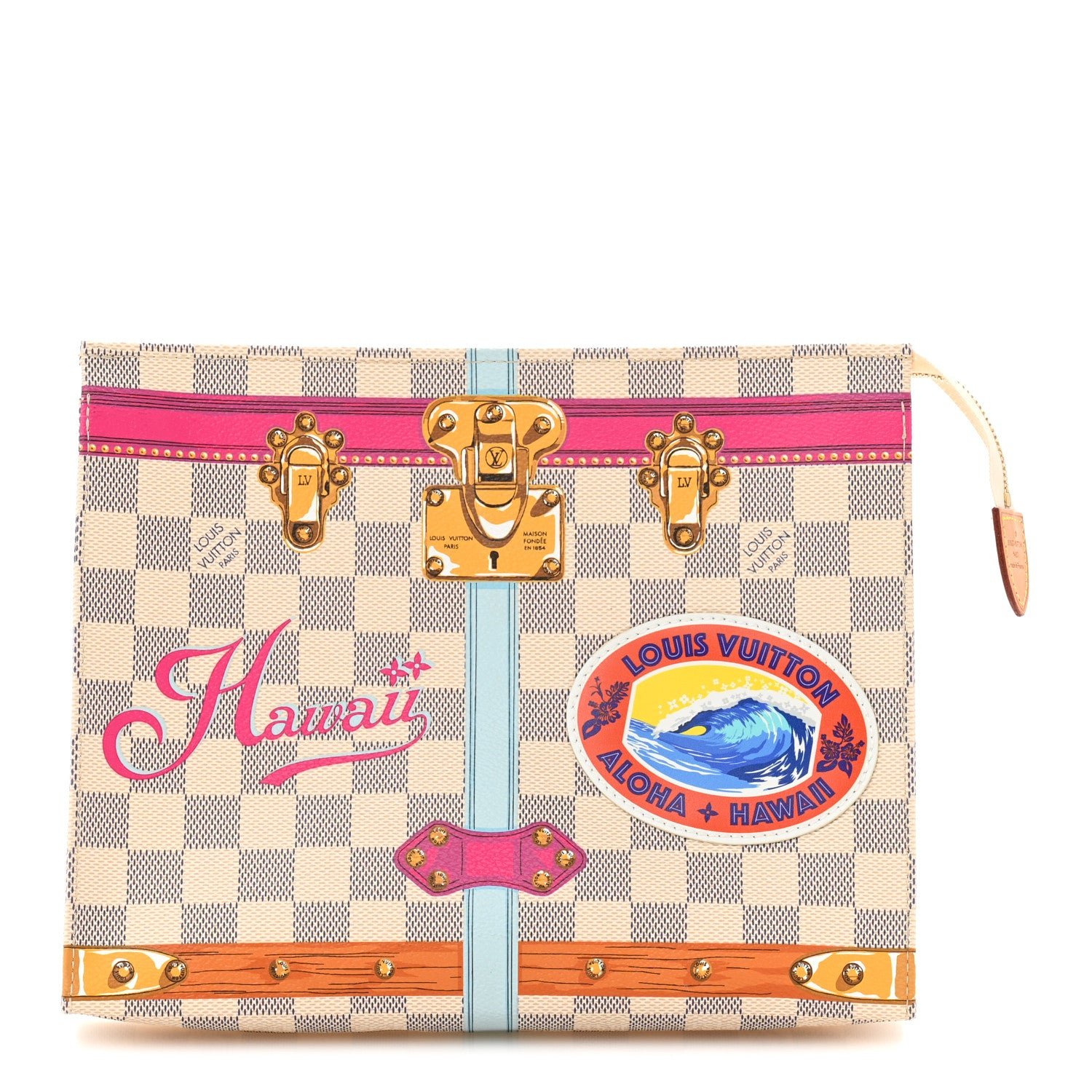 Louis Vuitton Damier Azur Summer Trunks Hawaii Toiletry Pouch 26