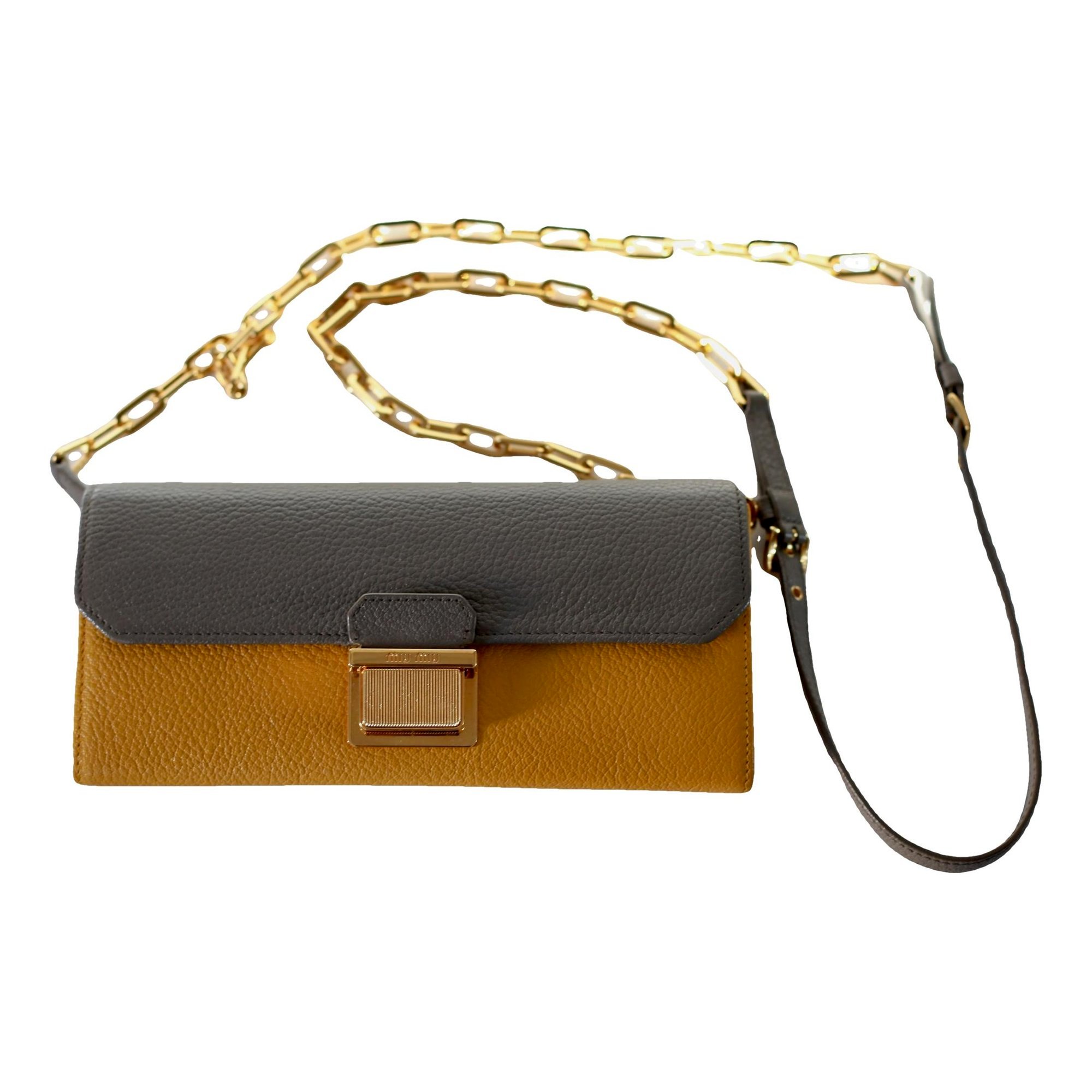 Leather clutch bag