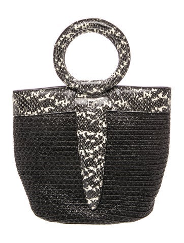 Raffia Top Handle Bag