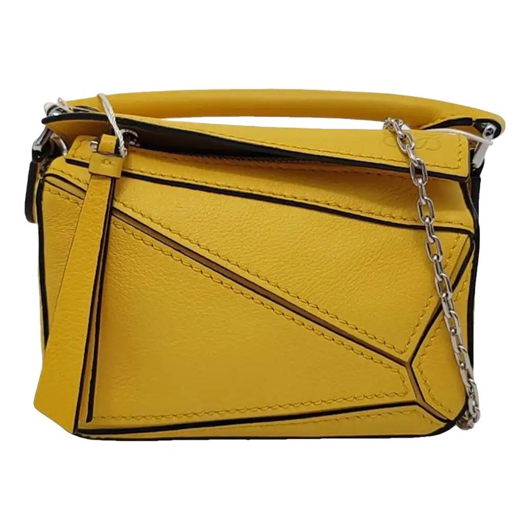 Puzzle leather crossbody bag