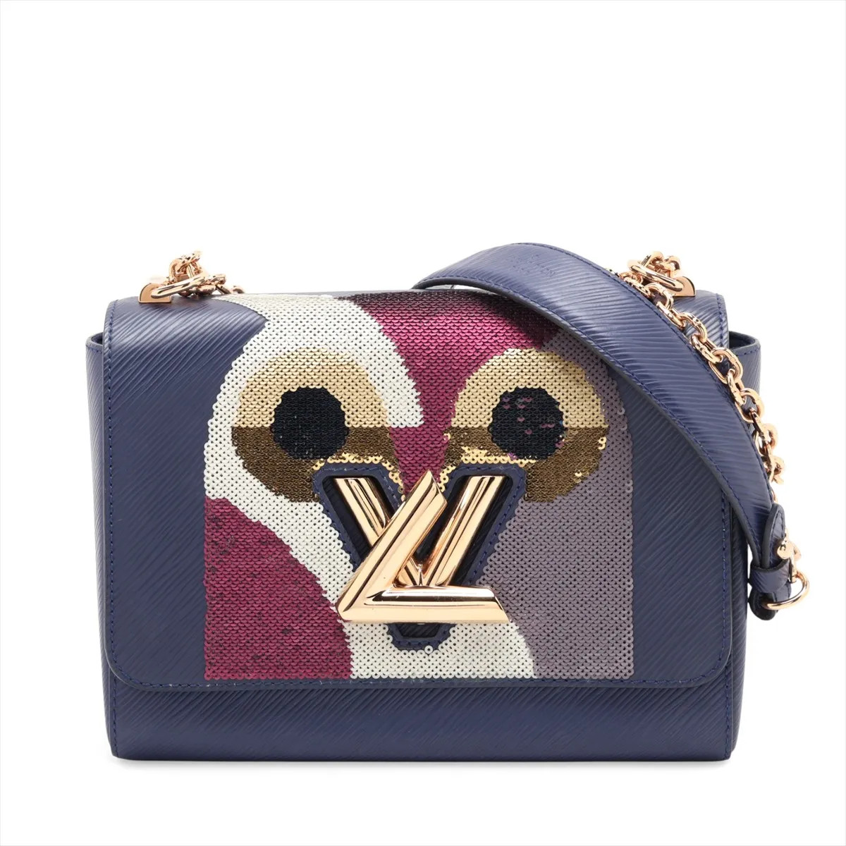 Louis Vuitton Epi Twist MM M41868 Navy Blue Mirror Included